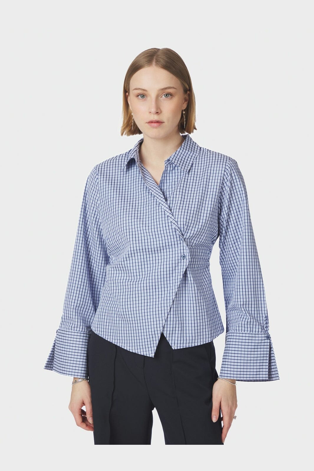 Neo Noir - Fenli Check Shirt 169775 - 140 - Blue