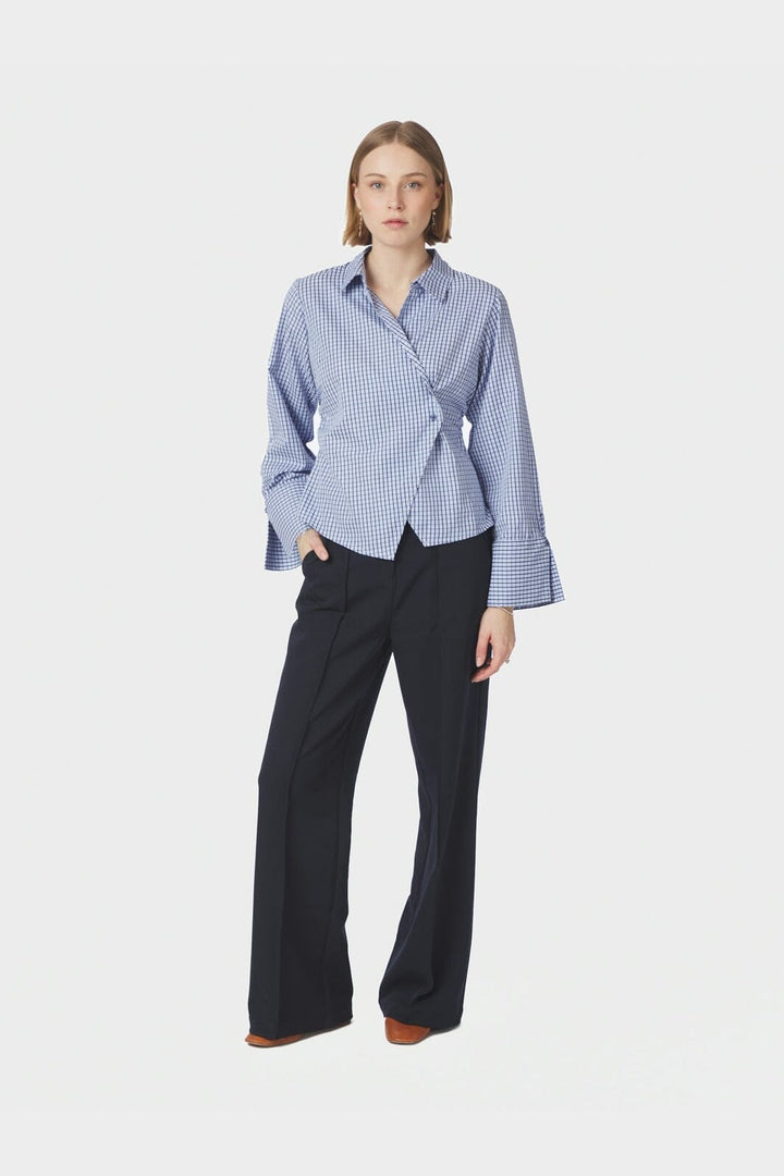 Neo Noir - Fenli Check Shirt 169775 - 140 - Blue