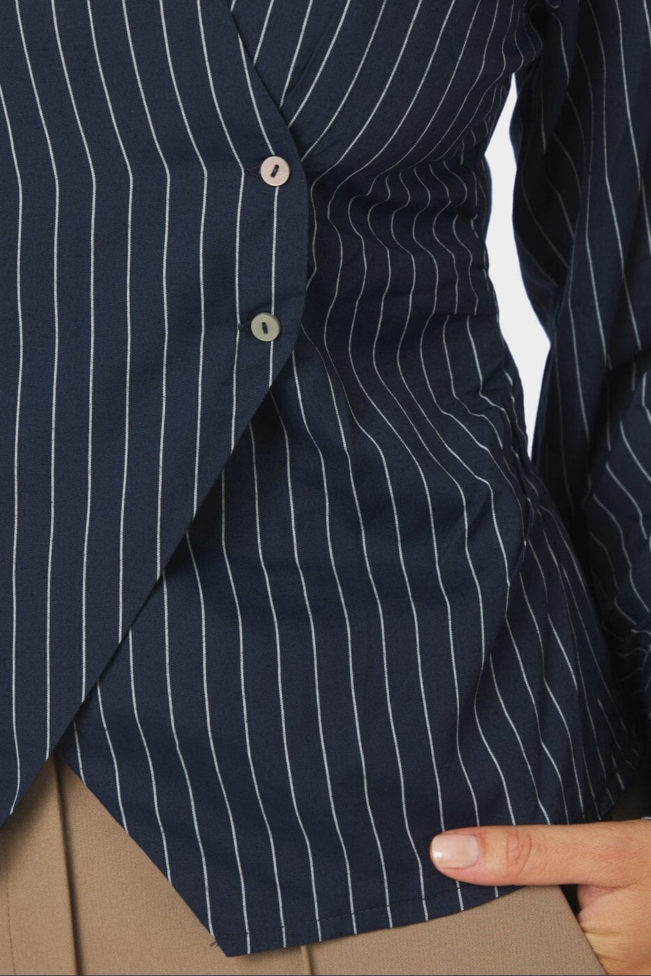 Neo Noir - Fenli Slim Stripe Shirt 170977 - 141 - Navy