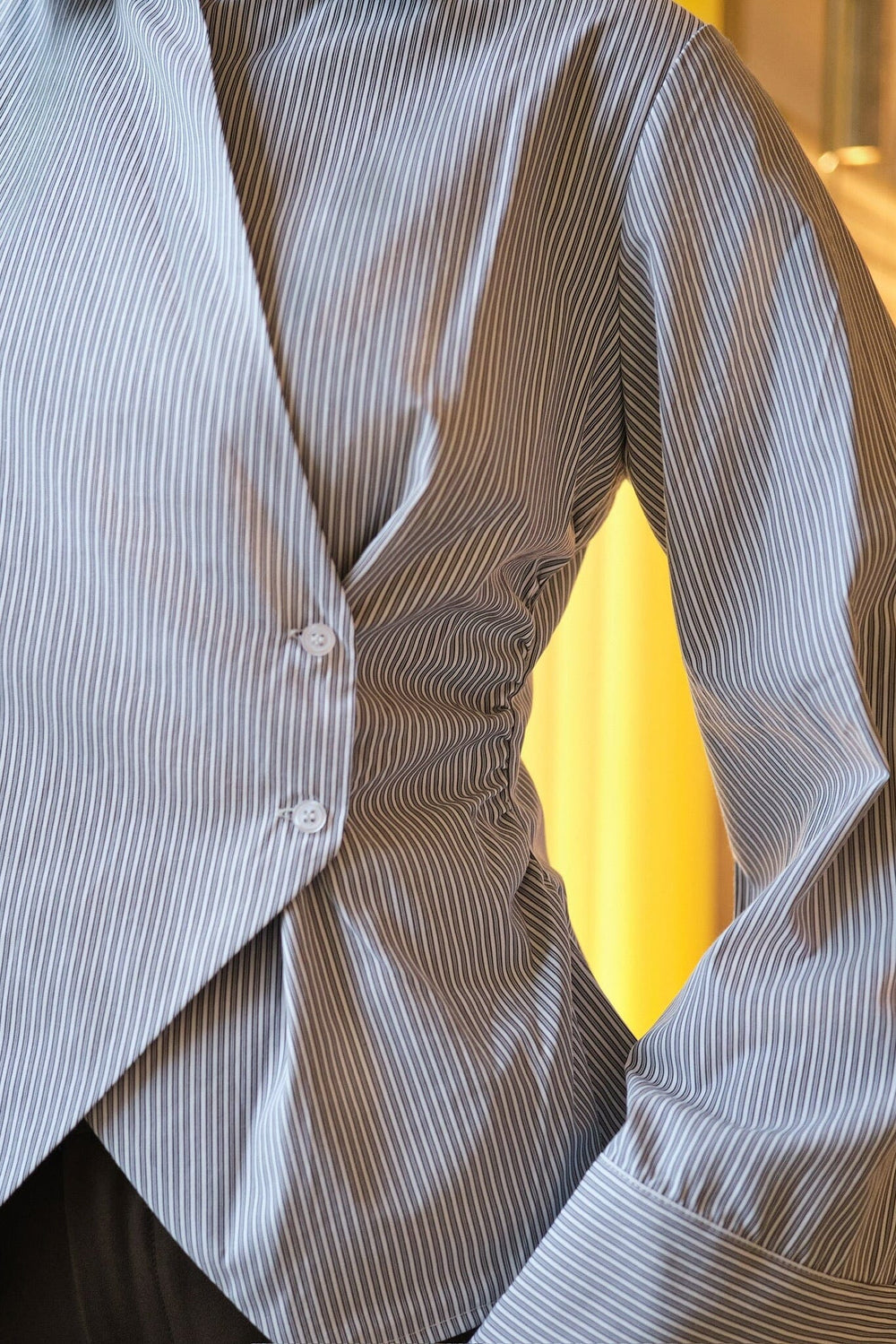 Neo Noir - Fenli Striped Shirt 165677 - 130 - Grey Skjorter 