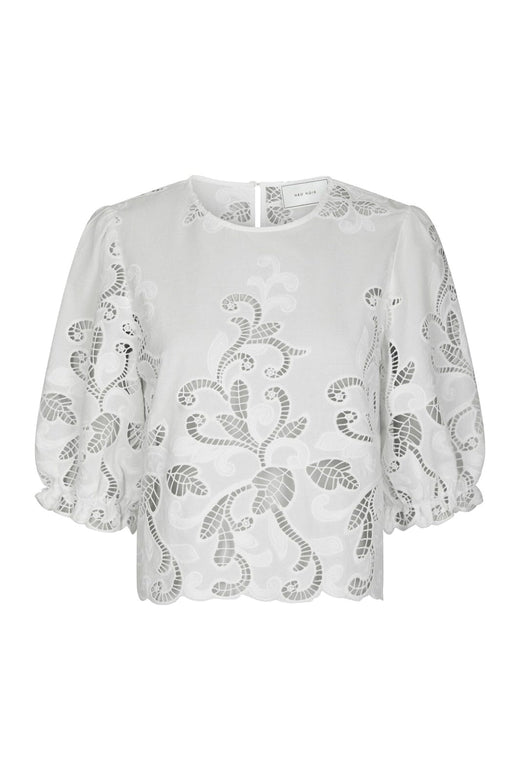 Neo Noir - Fia Embroidery Blouse 167834 - 120 - White