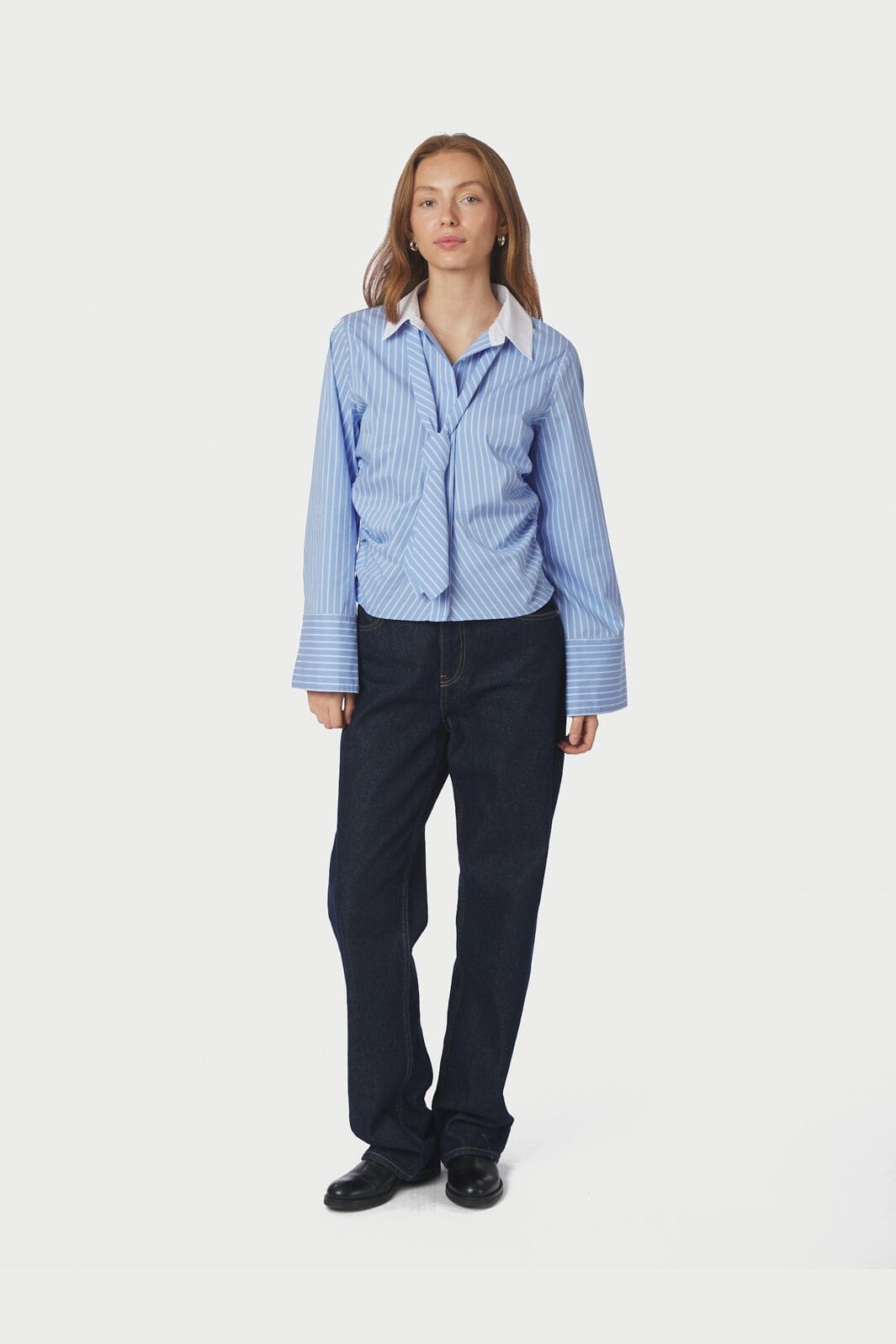 Neo Noir - Francesca Stripe Shirt 165981 - 145 - Light Blue