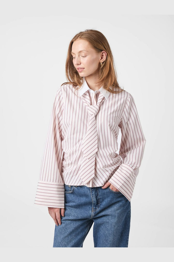 Neo Noir - Francesca Stripe Shirt 165981 - 165 - Rose