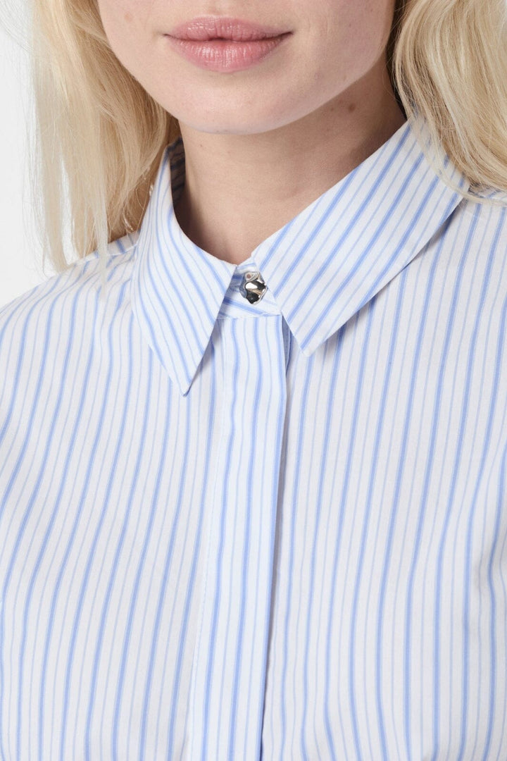 Neo Noir - Frannie Stripe Shirt 165556 - 941 - White/Light Blue