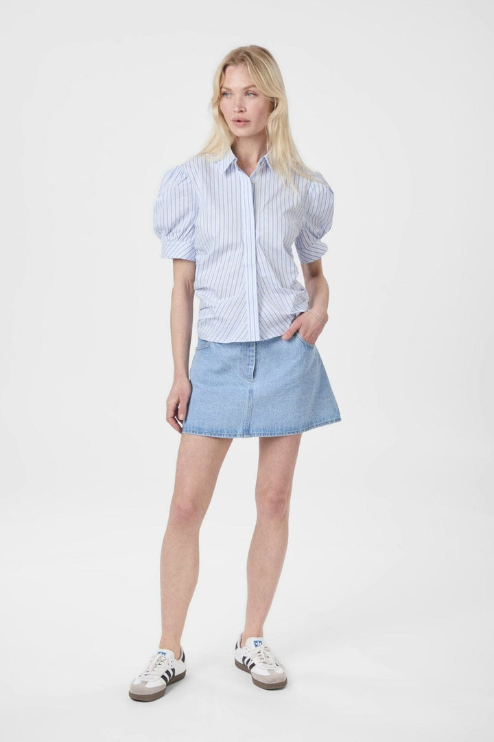 Neo Noir - Frannie Stripe Shirt 165556 - 941 - White/Light Blue