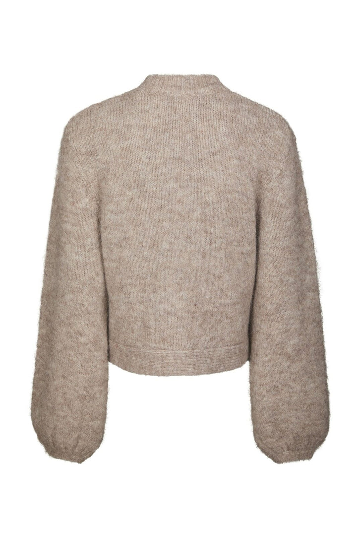 Neo Noir - Gio Fluffy Knit Cardigan 168524 - 976 - Beige Melange