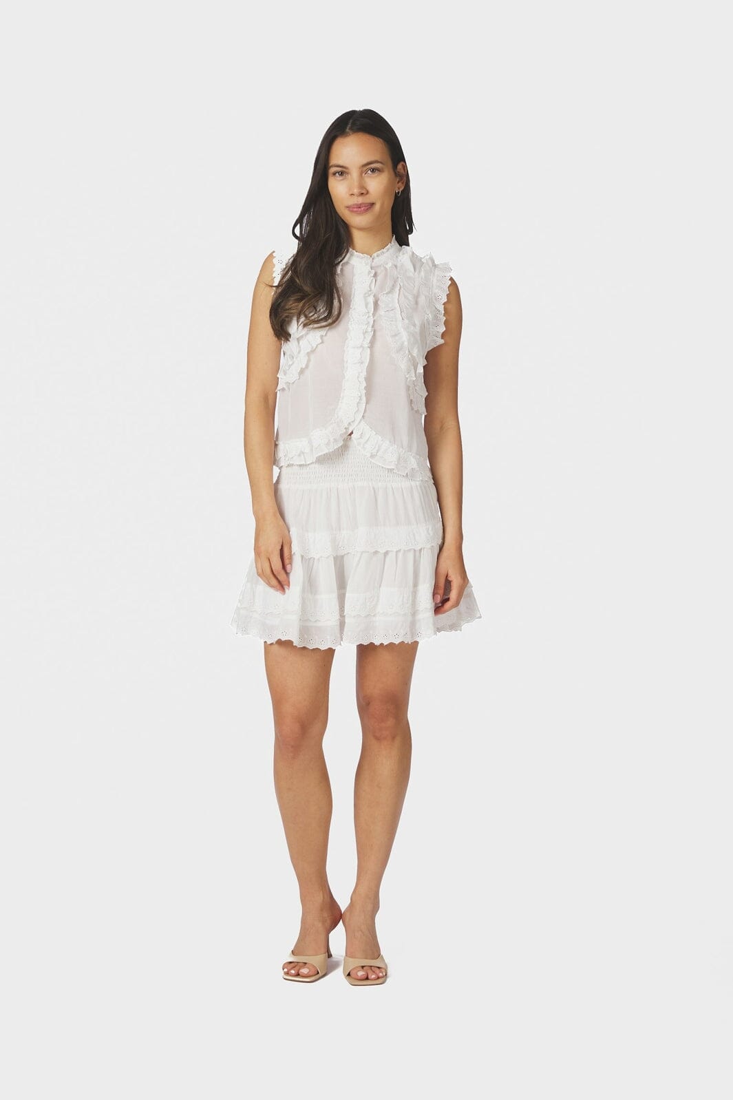 Neo Noir - Heidie Ruffle Skirt 169047 - 120 - White