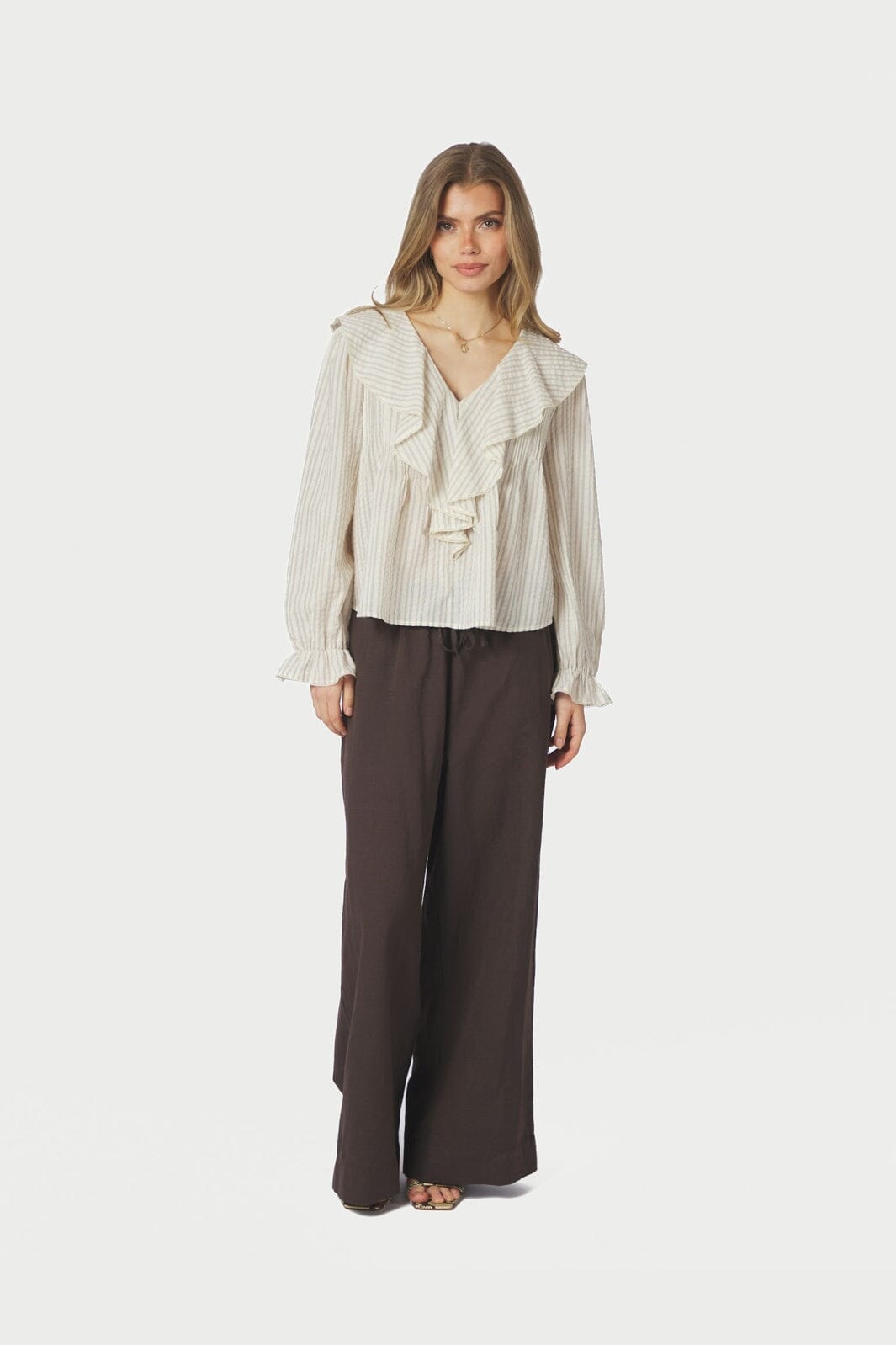 Neo Noir - Heifa Linen Pants 167698 - 676 - Dark Brown