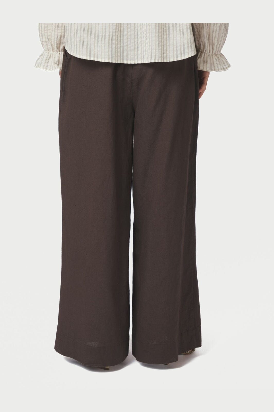 Neo Noir - Heifa Linen Pants 167698 - 676 - Dark Brown