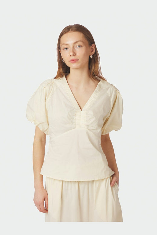 Neo Noir - Irina Poplin Blouse 162219 - 416 - Butter Yellow