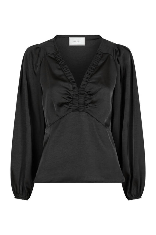 Neo Noir - Istana Heavy Sateen Blouse - Black