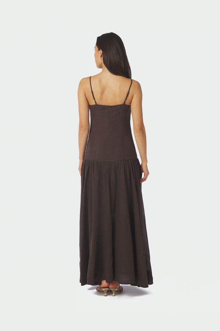 Neo Noir - Jackie S Voile Dress 165731 - 676 - Dark Brown