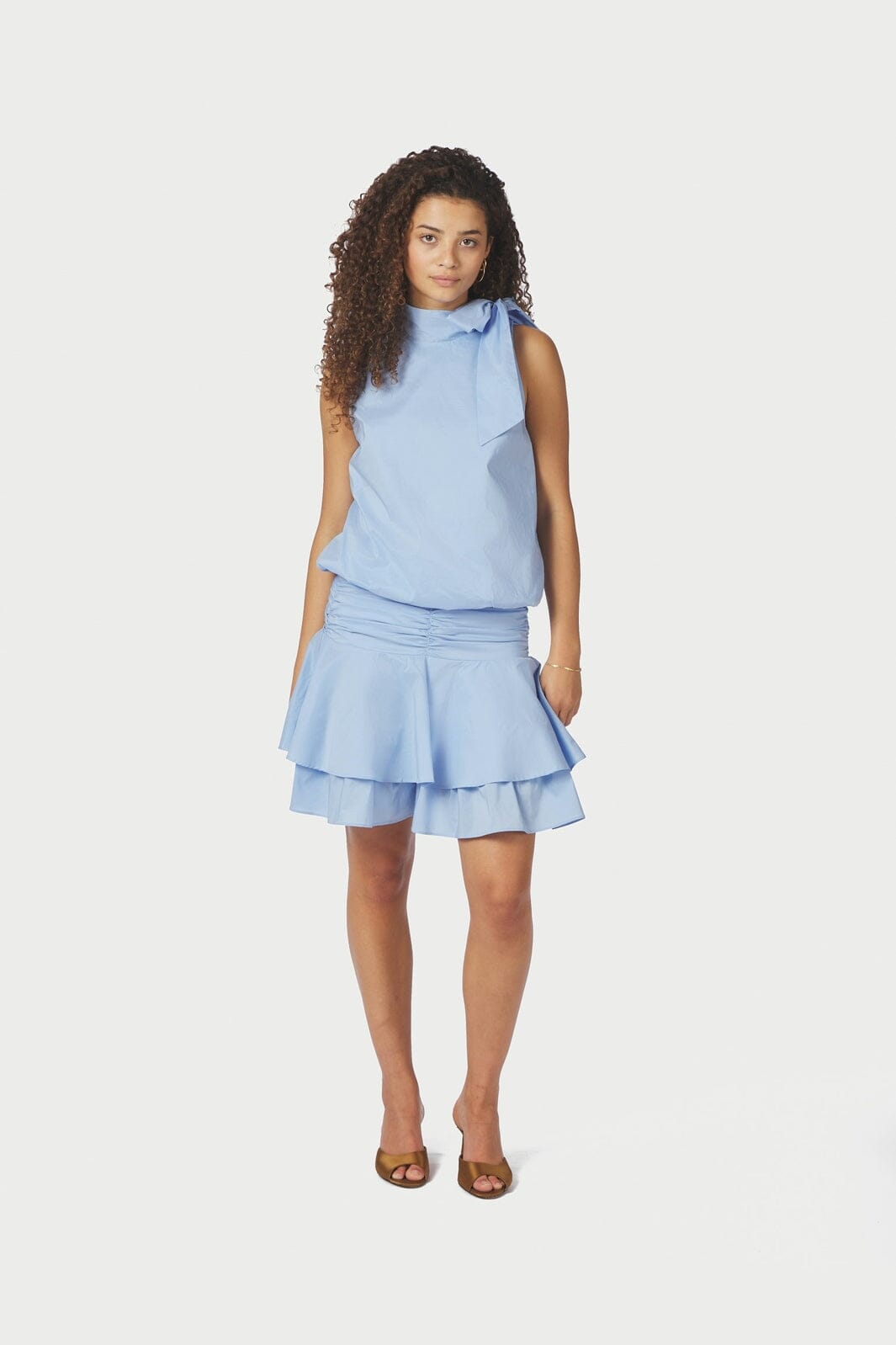 Neo Noir - Janie Poplin Skirt 168464 - 145 - Light Blue