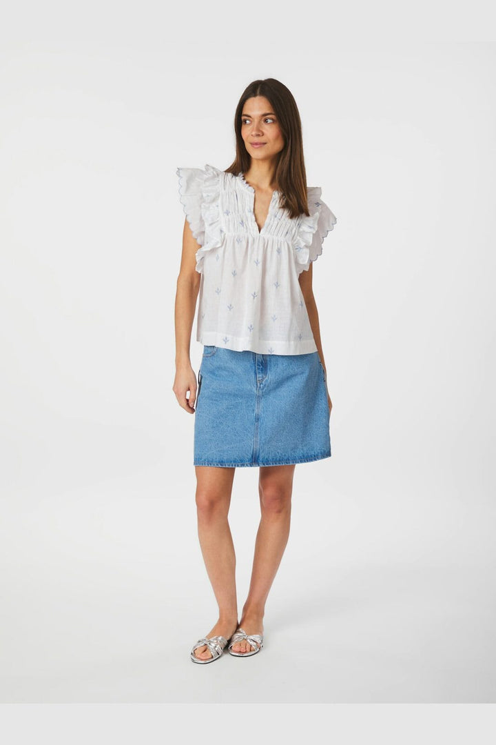 Neo Noir - Jayla Embroidery Top 165681 - 120 - White