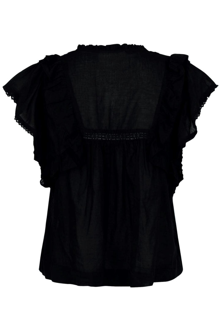 Neo Noir - Jayla S Voile Top - Black Bluser 