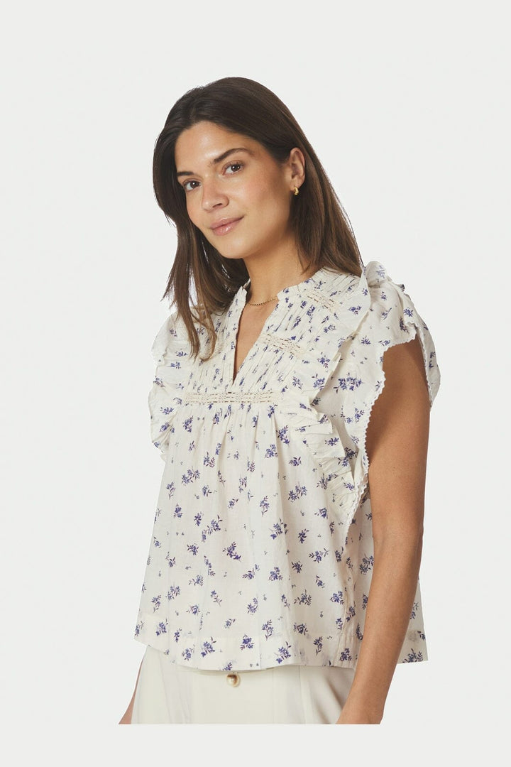 Neo Noir - Jayla Small Blossom Top 165648 - 252 - White Blue