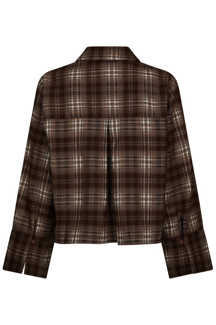 Neo Noir - Jaylin Flannel Check Shirt 171705 - 189 - Warm Grey Skjorter 