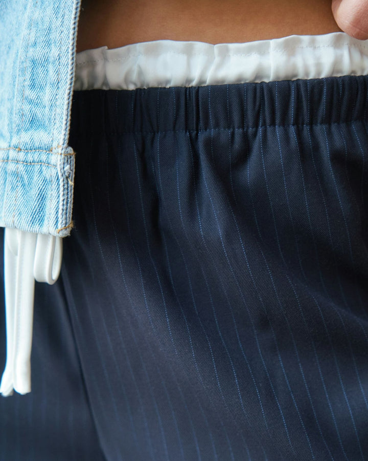 Neo Noir - Julius Pinstripe Pants 164718 - 141 - Navy Bukser 