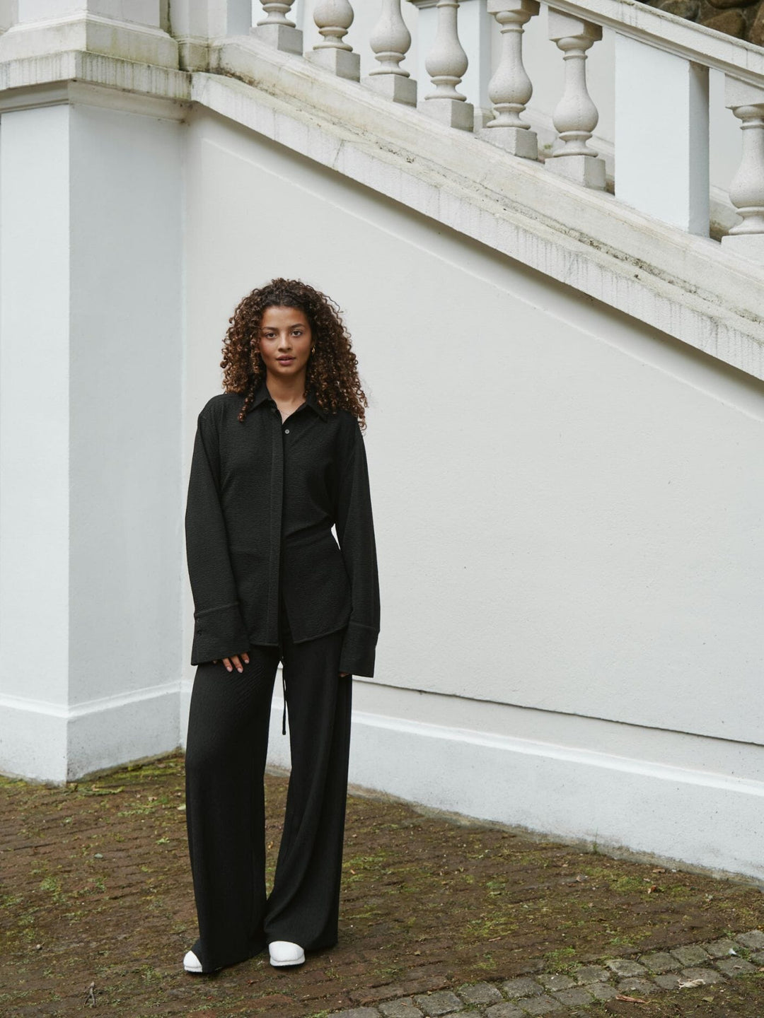 Neo Noir - Kelan Structure Pants 166032 - 100 - Black Bukser 