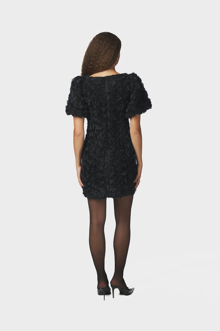 Neo Noir - Kerina Flower Dress 171172 - 100 - Black