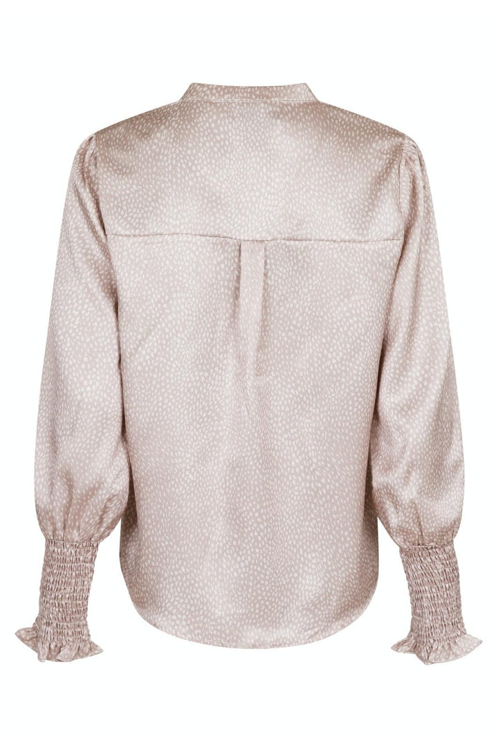 Neo Noir - Landa Floating Dot Blouse - Sand Bluser 