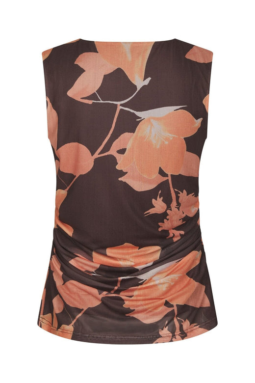 Neo Noir - Liblana Flower Mesh Top 168871 - 210 - Brown