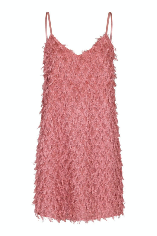 Neo Noir - Lilja Fringe Dress - Dusty Rose Kjoler 
