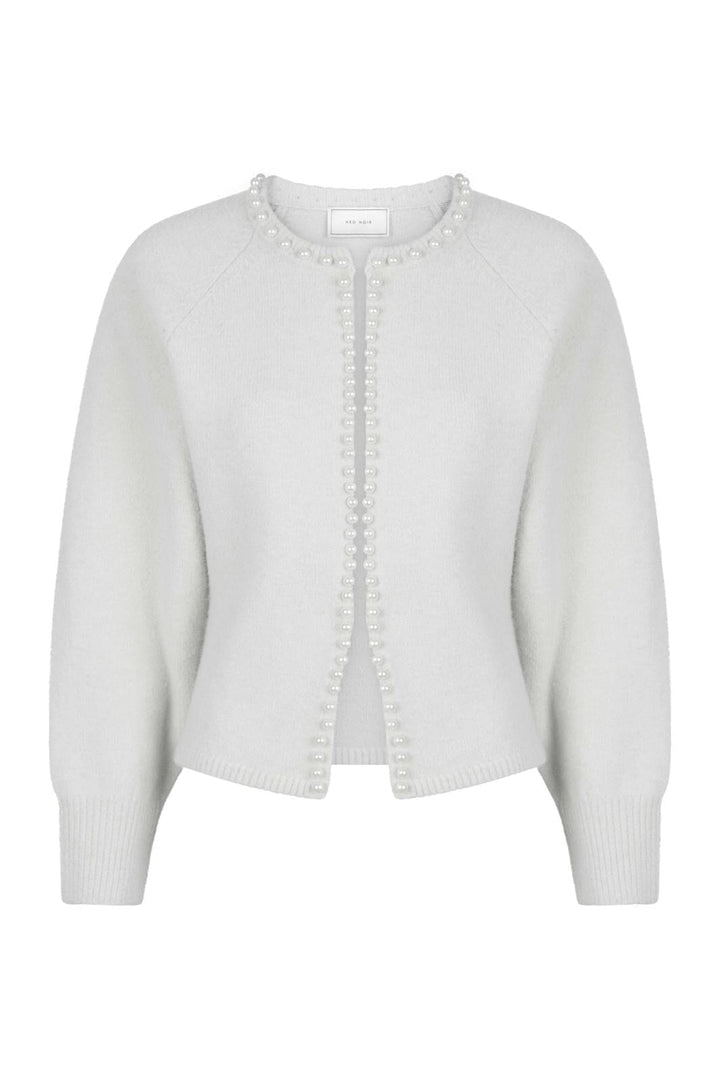 Neo Noir - Lilly Pearl Knit Cardigan 163563 - Light Grey Melange