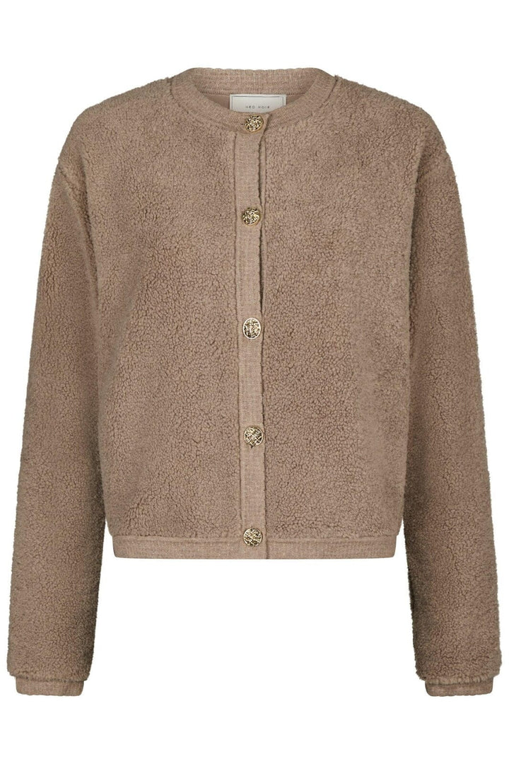 Neo Noir - Limo Fluffy Knit Cardigan 161963 - 125 - Dark Sand