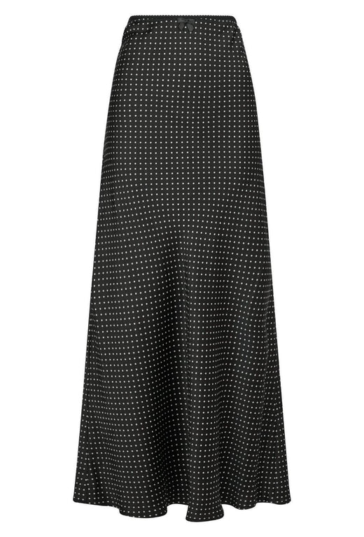 Forudbestilling - Neo Noir - Lola Dot Long Skirt - Black Nederdele 