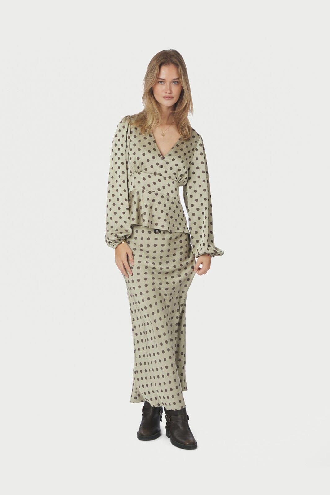 Neo Noir - Lola Dotted Skirt 167742 - 236 - Pistachio