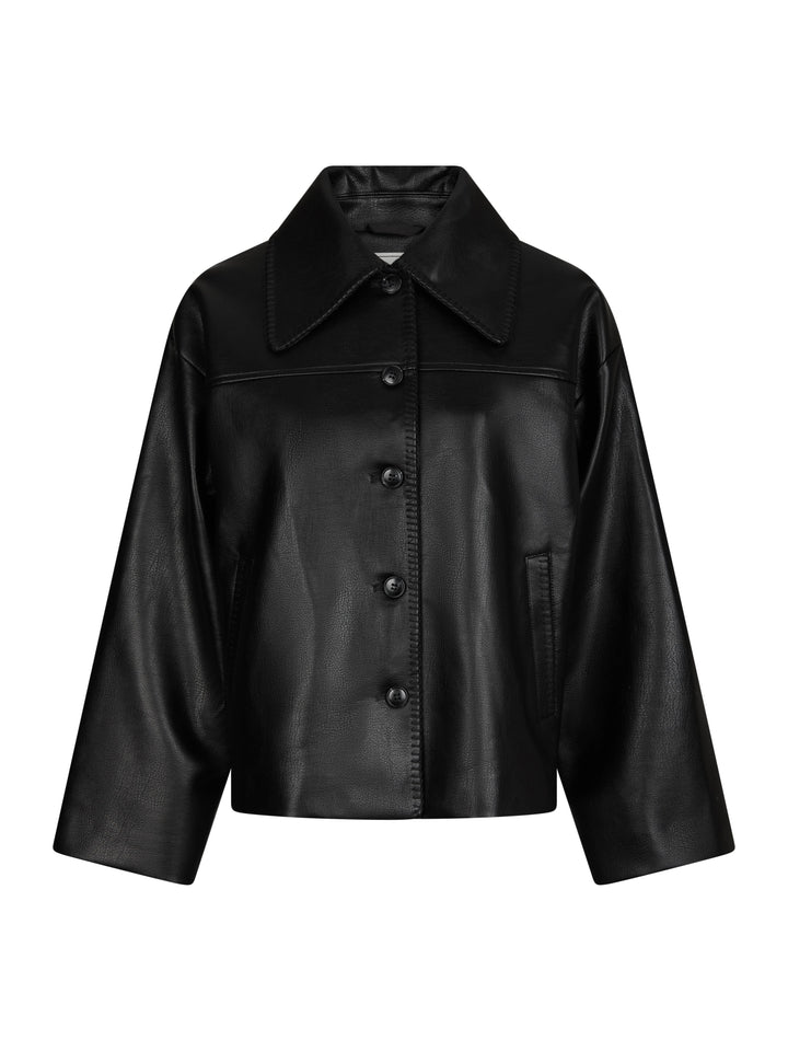 Neo Noir - Lunara Collar Stitch Jacket 165668 - 100 - Black Jakker 