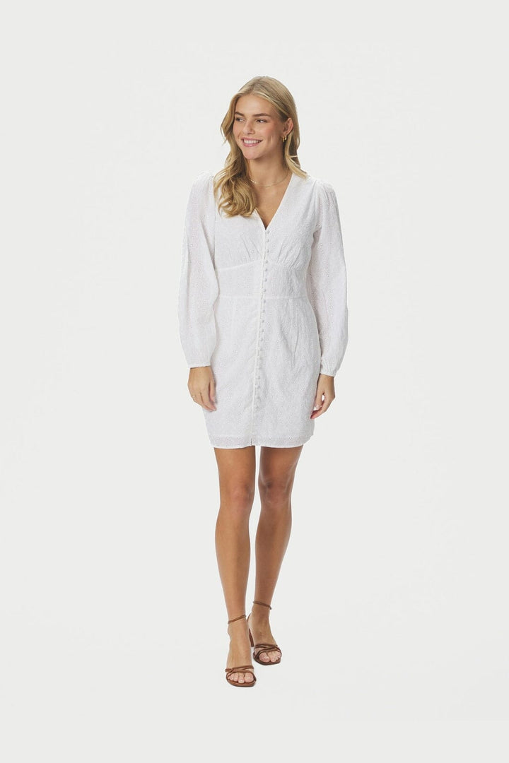 Neo Noir - Mabel Embroidery Dress 168428 - 120 - White
