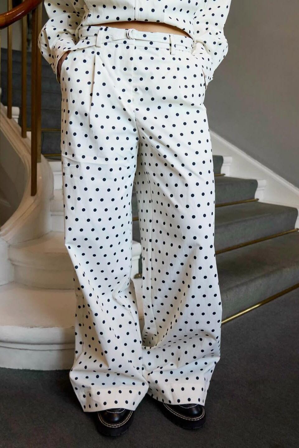 Neo Noir - Malba Dot Pants 167395 - 120 - White Bukser 