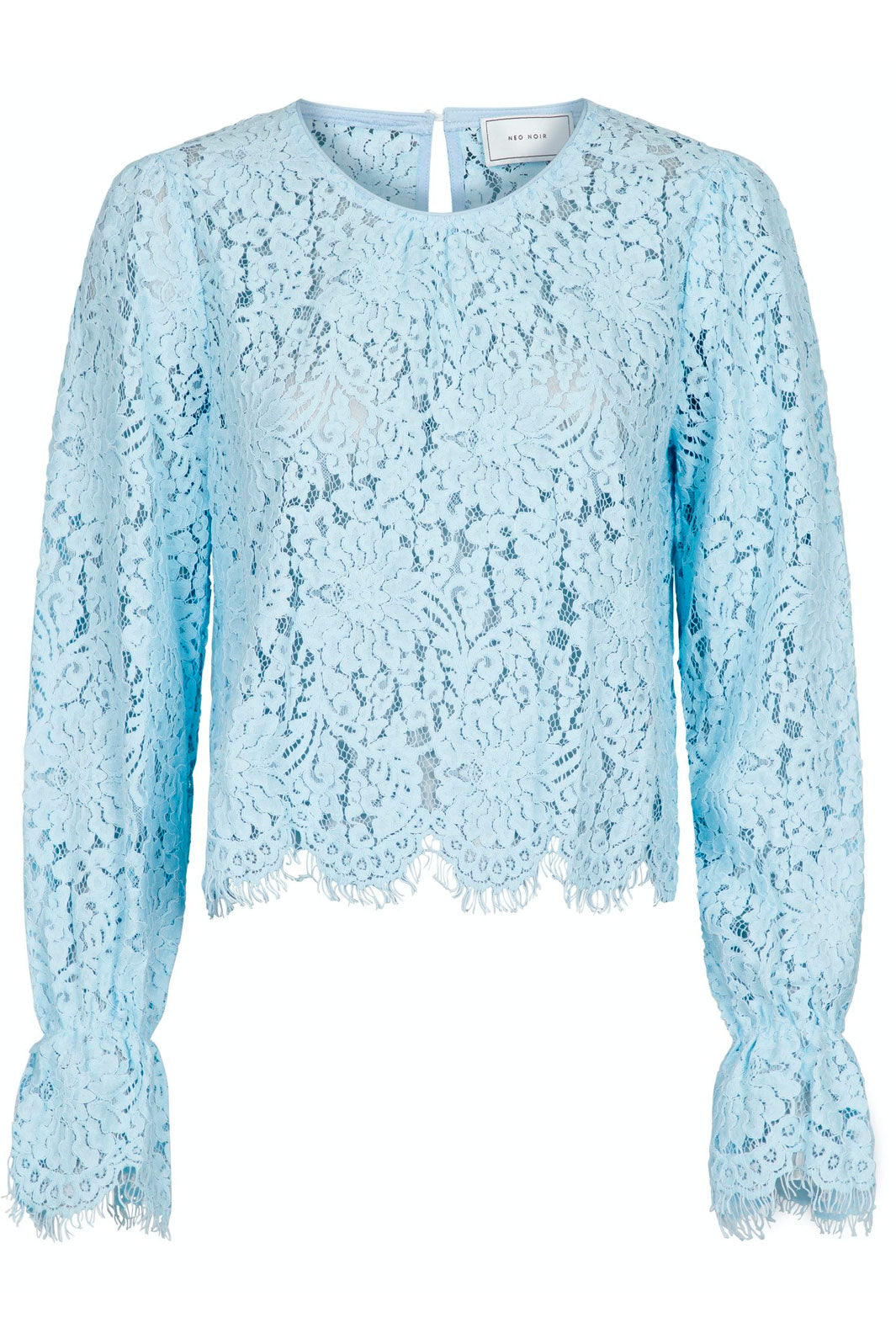 Neo Noir - Manuela Lace Blouse - Light Blue Bluser 