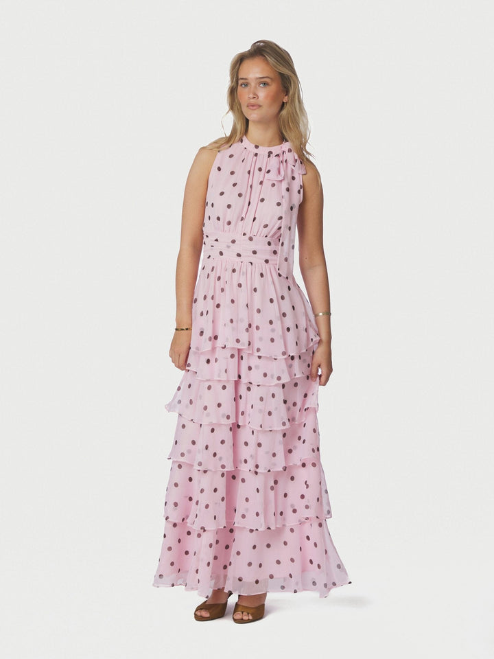 Neo Noir - Marli Big Dot Dress 167758 - 754 - Light Pink Kjoler 