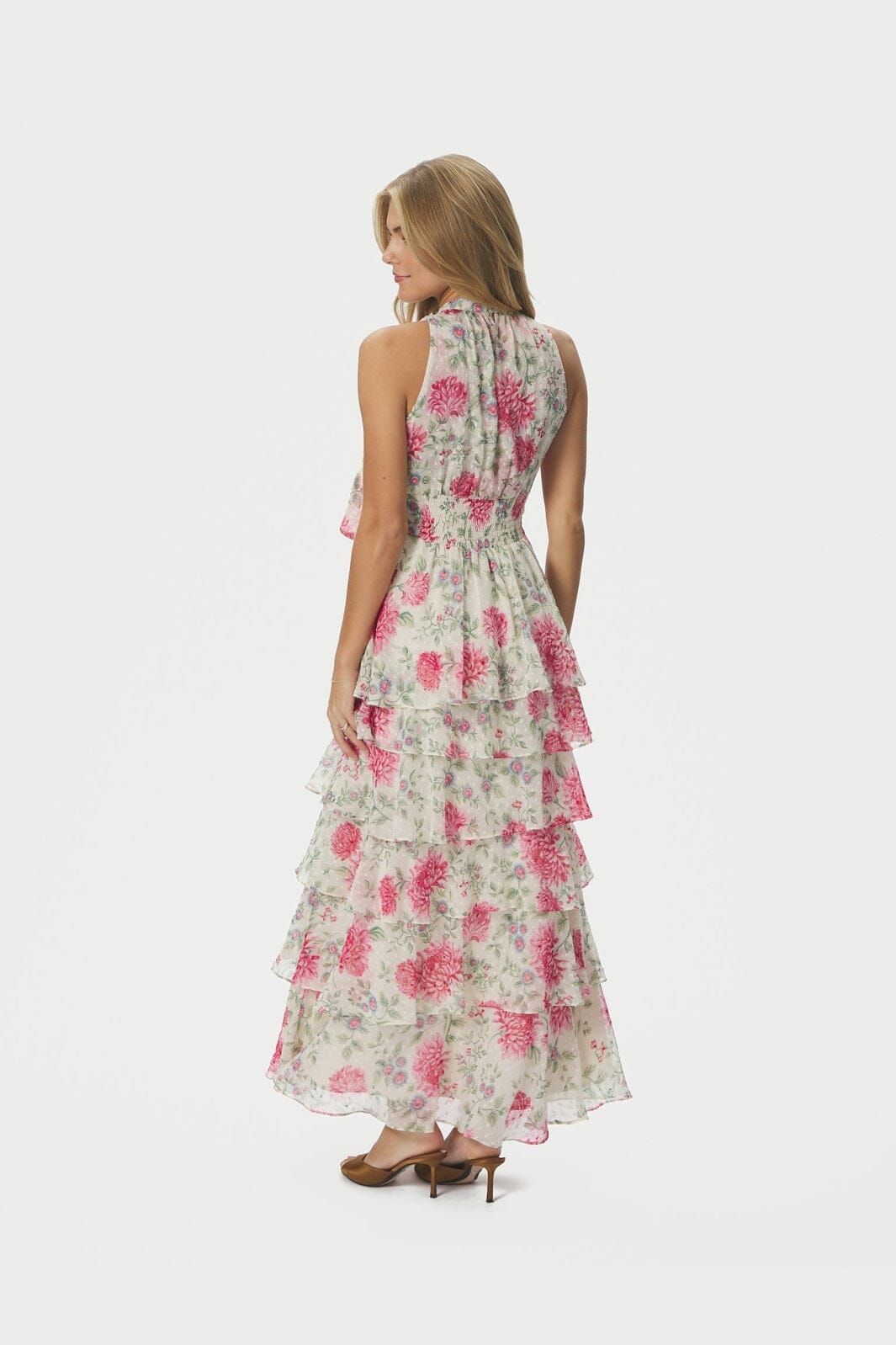 Neo Noir - Marli Big Flower Dress 168846 - 122 - Creme