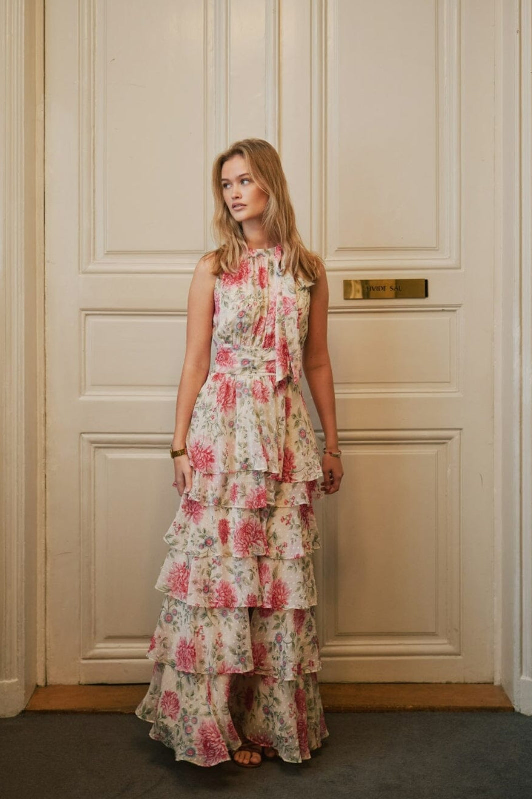 Neo Noir - Marli Big Flower Dress 168846 - 122 - Creme