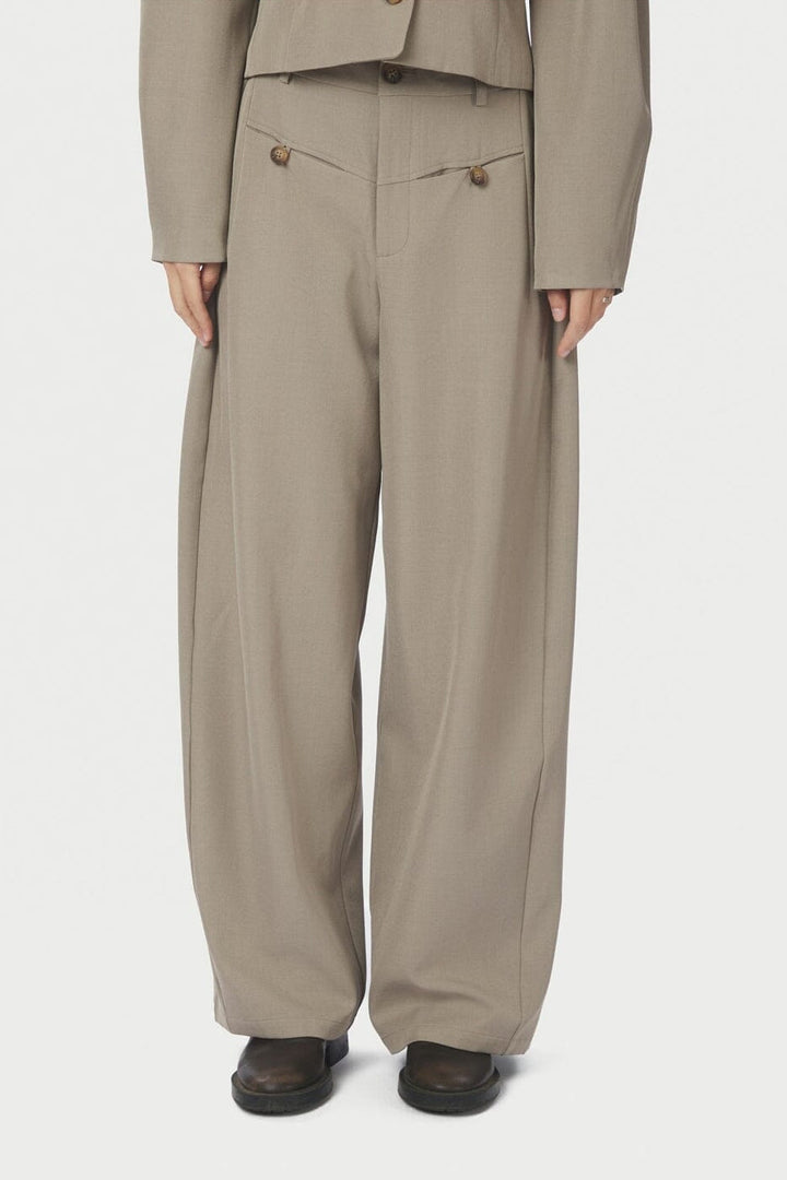 Neo Noir - Massie Structure Pants 165999 - 189 - Warm Grey