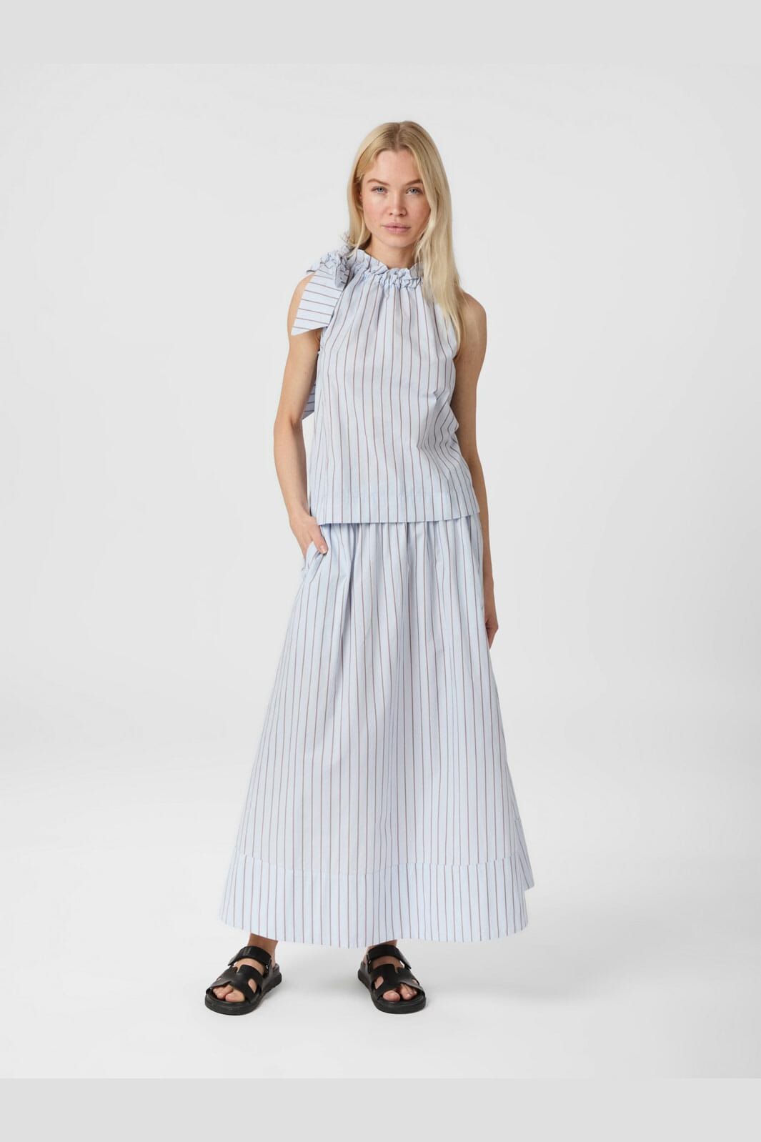 Neo Noir - Maula Stripe Top 165147 - 145 - Light Blue