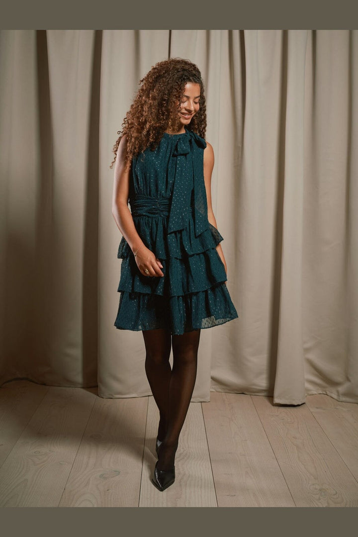 Neo Noir - May Glitz Dress 167040 - 591 - Deep Green
