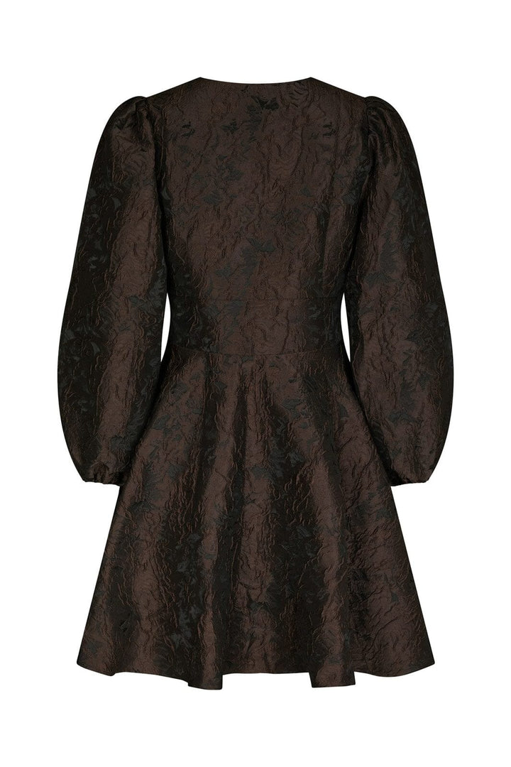 Neo Noir - Milly Brocade Dress 167188 - 676 - Dark Brown