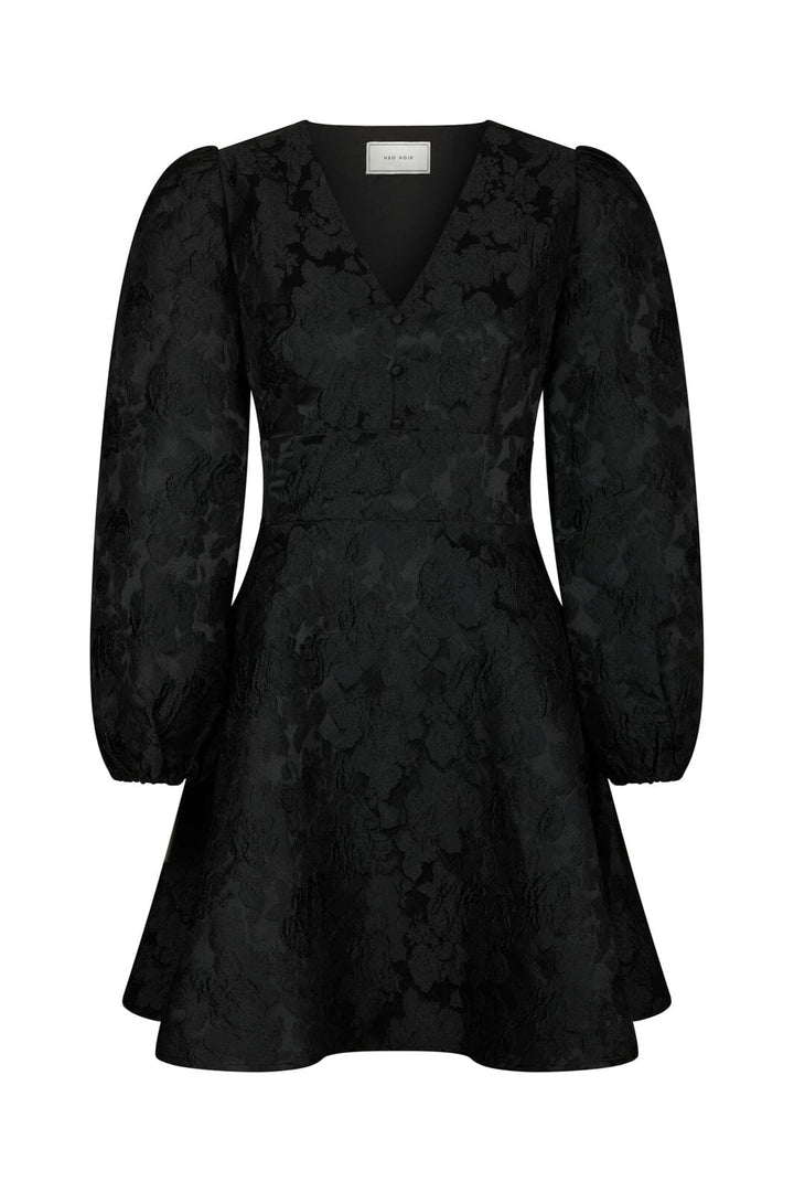 Neo Noir - Milly Flower Brocade Dress 171050 - 100 - Black