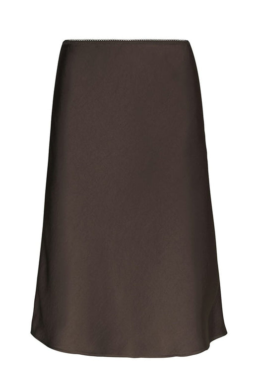 Neo Noir - Mindie Heavy Sateen Skirt 170112 - 676 - Dark Brown