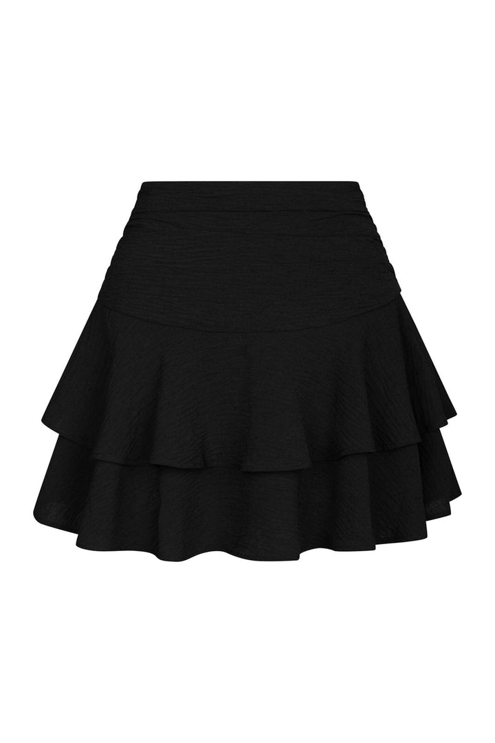 Neo Noir - Mitra Frill Structure Skirt 167121 - 100 - Black