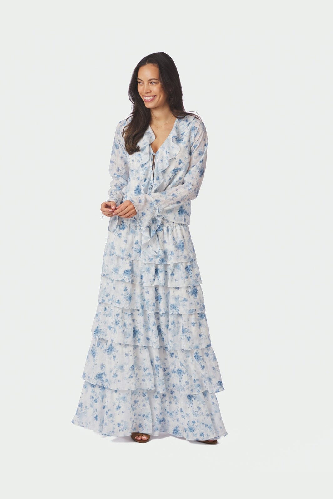 Neo Noir - Morris Fleur Skirt 169060 - 460 - Blue Floral