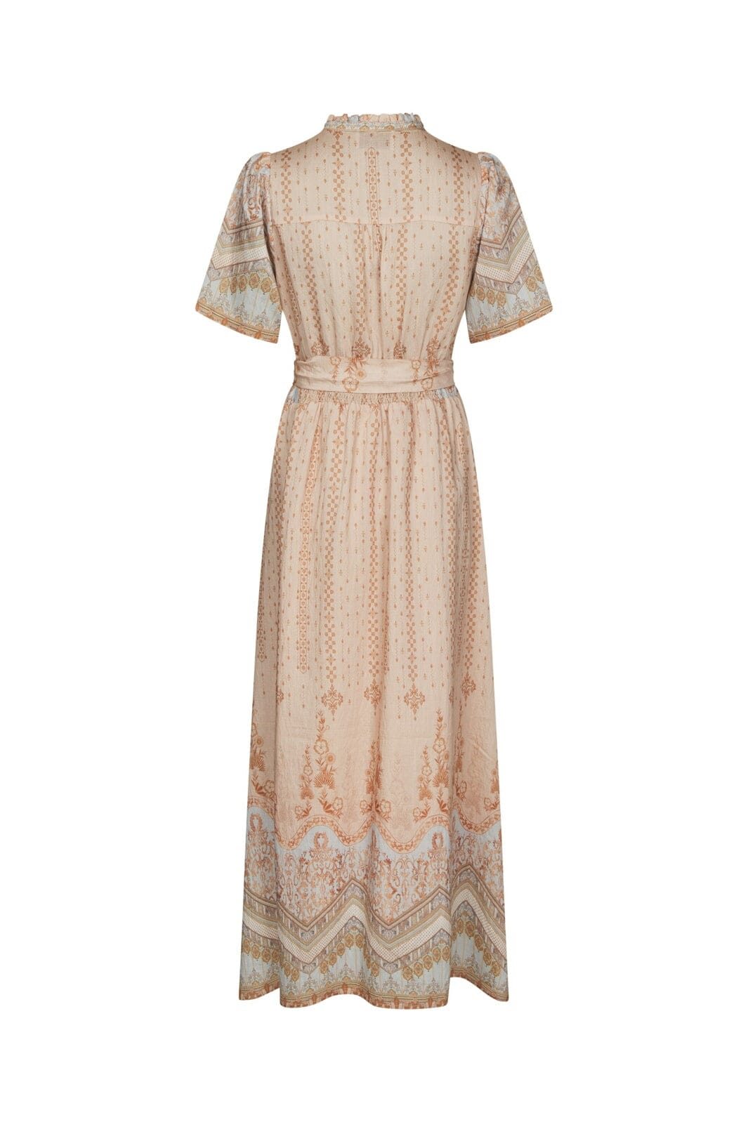 Neo Noir - Moviana Flower Border Dress 169030 - 618 - Flower Peach