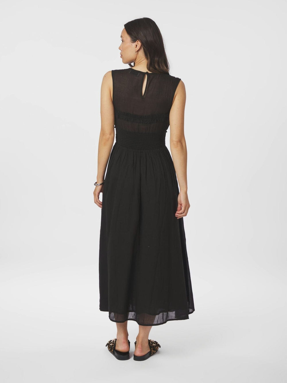 Neo Noir - Myrna S Voile Dress 166127 - 100 - Black Kjoler 