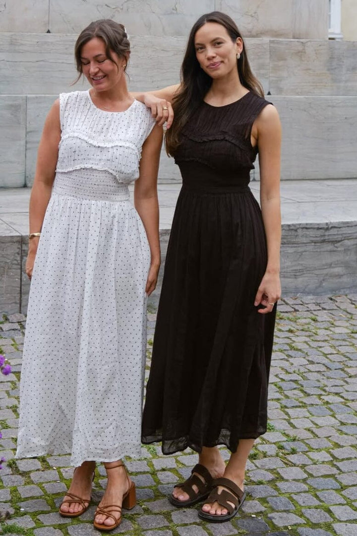 Neo Noir - Myrna S Voile Dress 166127 - 676 - Dark Brown Kjoler 