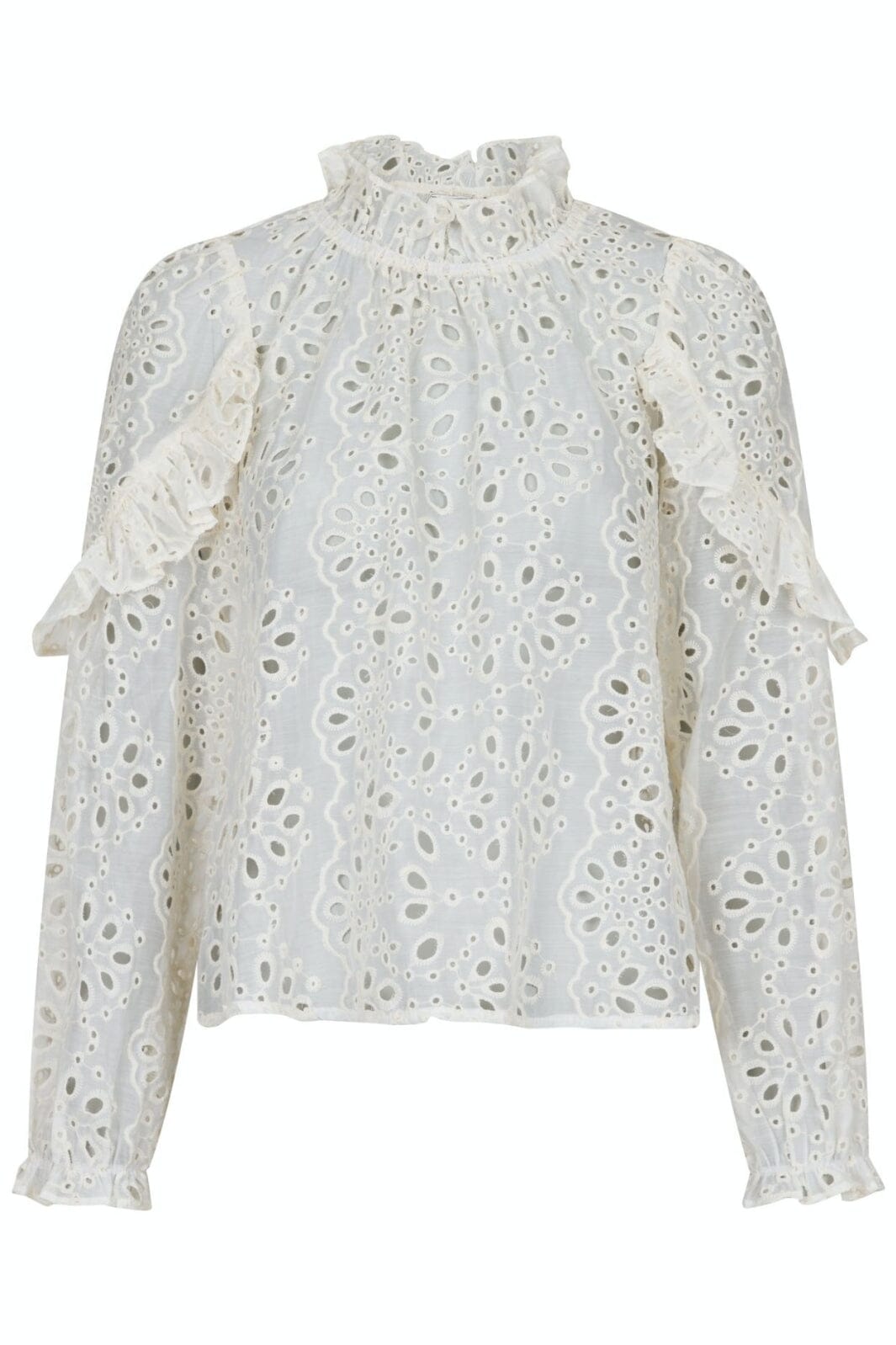 Neo Noir - Nadira Embroidery Blouse - Ivory Bluser 